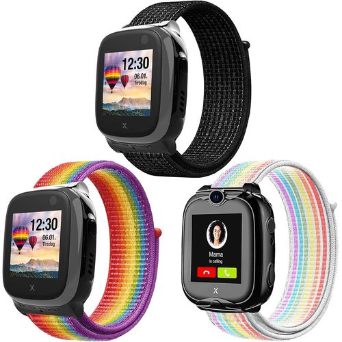 Kalanka-Compatible Avec Xplora Lot De 3 Bracelets De Rechange Pour Bracelet Xplora X5 / Xgo2 / Xgo3 - Bracelet De Rechange En Nylon Pour Xplora X5 Play/Xgo 2 / Xgo 3 - Cadeau Pour Fille Garon
