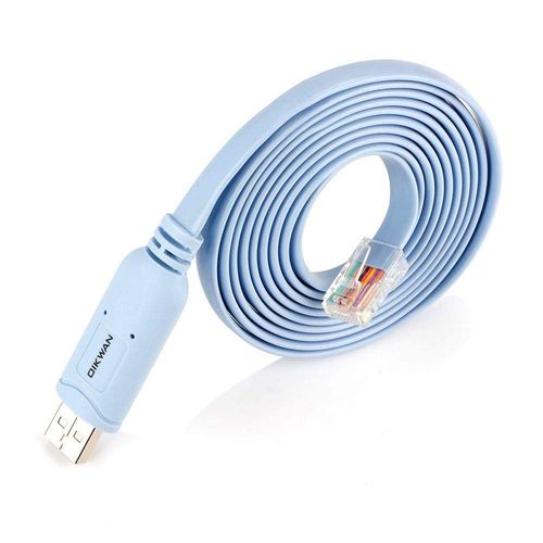 KALANKA-Console USB cble, USB vers RJ45 Cble de Console pour routeurs Cisco/AP routeur/commutateur/Windows 7, 8 (1.8 m, Bleu)