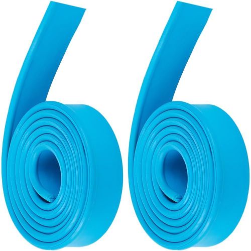 KALANKA-CRASPIRE 2 pcs Raclette de Rechange en Caoutchouc 41,(1) cm Bleu Lame en Caoutchouc de Silicone de Remplacement Raclette en Caoutchouc Tte de Recharge pour Fentres Portes de Douche Nettoyag