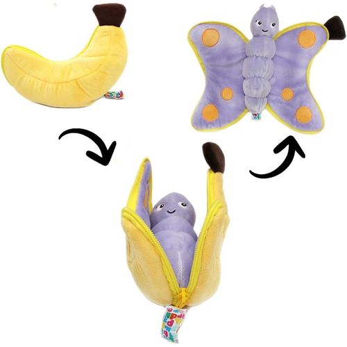 KALANKA-Dglingos Les FLIPETZ - Doudou Poppet Le Papillon/Banane- Papillon Cache-Cache rversible