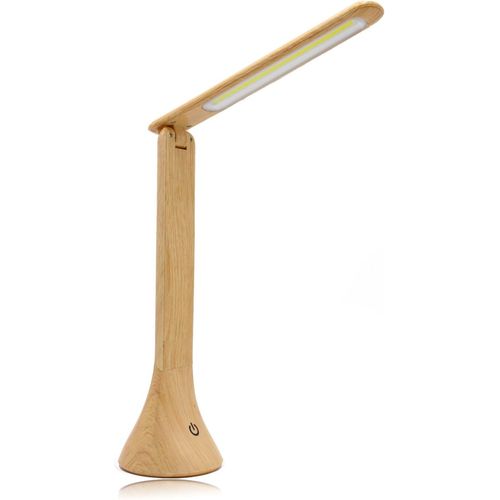 Kalanka-Fishtec Lampe De Bureau  Led - Lampe De Chevet  Commande Tactile - Lampe De Table Avec 3 Niveaux De Luminosit - Inclinable 180 - Alimentation Prise Usb Ou Piles - 25 Cm - Aspect Bois