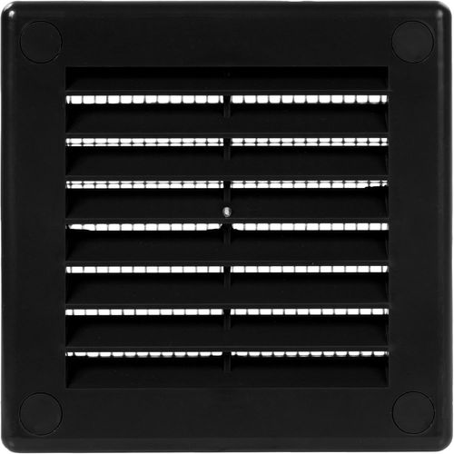 Kalanka-Housse D'aration En Plastique Noir De 7,6 X 7,6 Cm (Dimensions D'ouverture) \U2013 Grille D'aration Carre Plate \U2013 Dflecteur D'air \U2013 Cvc 10,2 X 10,2 Cm (Dimensions Totales)