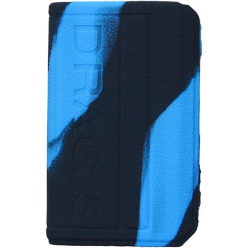 Kalanka-Housse De Protection En Silicone Pour Kit Voopoo Drag 5 Mod (Noir/Bleu)