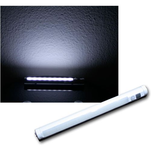 Kalanka-Lampe D'armoire Led  Piles Avec Dtecteur De Mouvement 80 Lumens 3 X Aa Mignon I Support De Montage I Blanc
