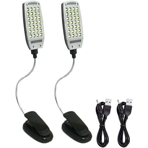 Kalanka-Lampe De Bureau 5 W 28 Led - Lampe De Lecture Flexible - Col De Cygne - Rechargeable Par Usb - Batterie - Lampe De Soin Des Yeux - Lampe De Chevet