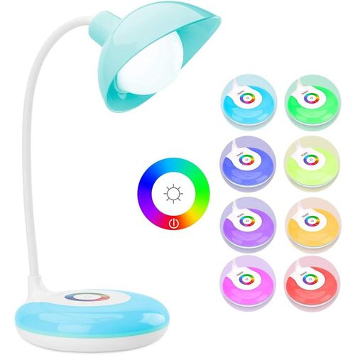 Kalanka-Lampe De Bureau Led Pour Enfants | Intensit Variable | Rechargeable Par Usb | Base Rvb | Contrle Tactile | Col De Cygne Rglable | Veilleuse De Lecture Pour Enfants | Cadeau De | D'annivers