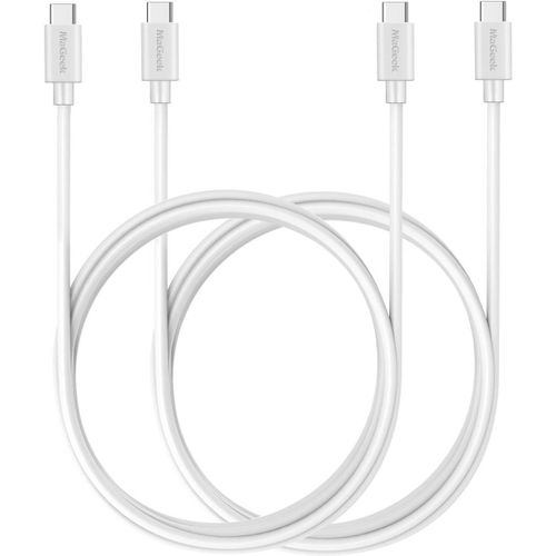 KALANKA-(Lot de 2, 1,8m Cbles USB Type C vers USB Type C 2.0 Extra Long de Donnes et Charge pour Samsung Galaxy S8, S8 Plus, new MacBook, Nintendo Switch, Google Pixel, Nexus 6P, LG V20 (Blanc)