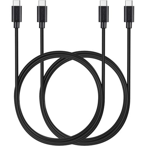 KALANKA-(Lot de 2, 1,8m Cbles USB Type C vers USB Type C 2.0 Extra Long de Donnes et Charge pour Samsung Galaxy S8, S8 Plus, new MacBook, Nintendo Switch, Google Pixel, Nexus 6P (Noir)