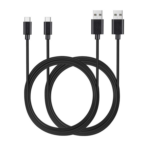 KALANKA-(Lot de 2, 3,0m Cbles USB Type C vers USB 2.0 Super Long de Donnes et Charge pour Samsung Galaxy S8, S8 Plus, Nexus 6P, LG G6, new MacBook, Google Pixel XL, OnePlus et plus (Noir)