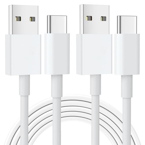 KALANKA-Lot de 2 cbles USB C, 3 m, 3,1 A, pour charge rapide et synchronisation USB C, pour Samsung S10/S9/S8te 10te 9, Huawei P30/P20/Mate 20, Sony Xperia, smartphone, blanc