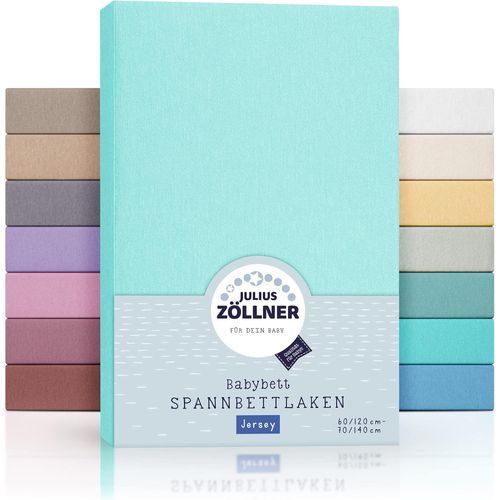 Kalanka-Lot De 2 Draps-Housses En Jersey Pour Lit Bb Et Enfant - 100% Jersey De Coton - Certifi Oeko-Tex Standard 100 - Dimensions : 60 X 120 Cm / 70 X 140 Cm - Menthe
