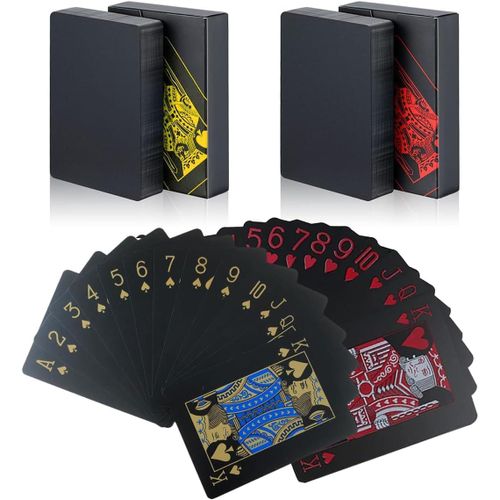 Kalanka-Lot De 2 Ensembles De Poker En Plastique tanche ? Idal Pour Les Ftes, Les Jeux, Les Voyages, Les Pique-Niques Et Les Loisirs