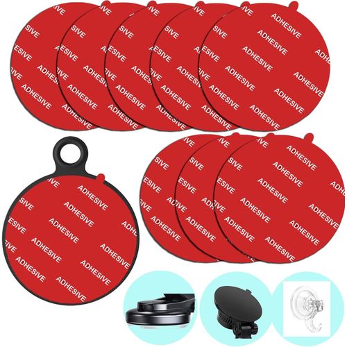 Kalanka-Lot De 8 Adhsifs De Rechange  Trs Haute Adhrence De 70 Mm Pour Tableau De Bord/Pare-Brise, Support De Tlphone De Voiture, Dvr  Domicile, Crochets  Ventouse Pour Navigation Gps