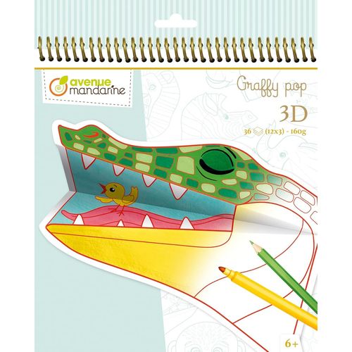 KALANKA-MY MANDARINE GY107C - Carnet de coloriage Graffy Pop 3D