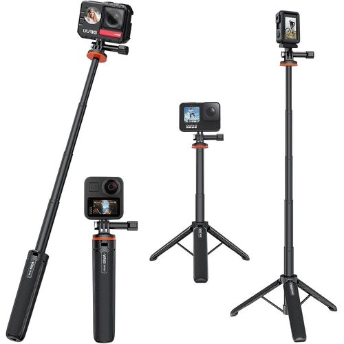 KALANKA-Perche  Selfie avec Trpied, Trpied Selfie Pole 51cm Telescopic Tripod pour GoPro, Trpied Tlescopique Portable  4 Niveaux pour Selfie,Trpied pour GoPro Hero/DJI Action 2