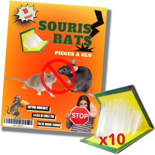 Kalanka-Pige A Souris Colle Plaque Collant Lot De 10 Pices Attrape Anti Souris Rat Plaques De Glue Grand Format