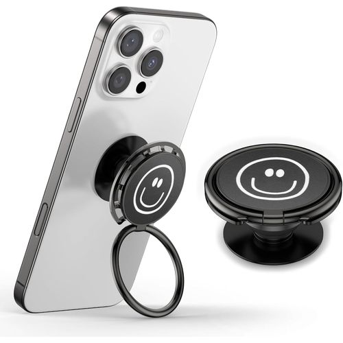 Kalanka-Popsocket Anneau Tlphone Portable De Support, Pop Socket Bague Telephone Portable Avec Base Extensible Et Poigne Rotation  360 Anneau Grip Pour Smartphones Et tuis (Visage Souriant)