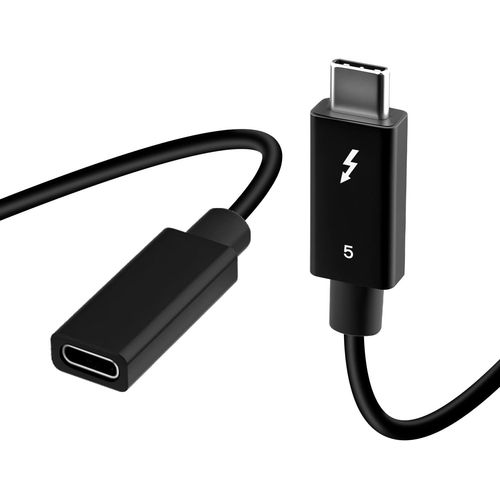 KALANKA-Rallonge Cable Thunderbolt 5, 80 Gbps USB-C Mle vers Femelle, 240W Charge, Prise en Charge de la Rsolution dAffichage 8K/16K@60Hz, Compatible avec Thunderbolt 4/3, USB 4.0, USB-C, 0.8m