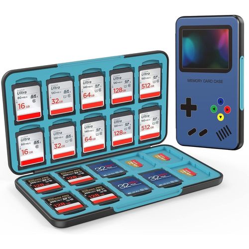 KALANKA-Rangement Carte Mmoire pour Cartes SD/TF, tui de Stockage Portable pour Carte SD Compatible avec 20 SDXC SDHC et 20 TF Emplacements pour Cartes