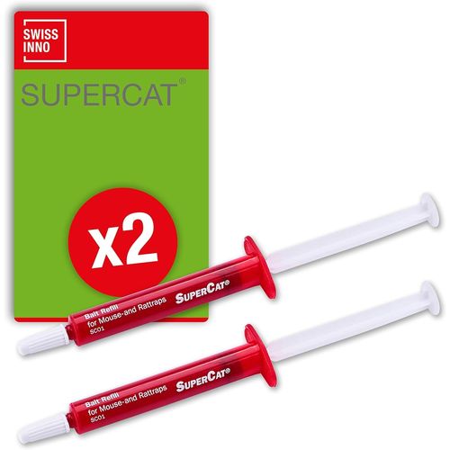 KALANKA-Seringues d'Appt SuperCat pour Piges  Souris et Rats | Produit Alimentaire Beurre de Cacahute, Puissant Attractif | Lot de 2