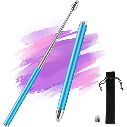 KALANKA-Stylet Tactile tlescopique jusqu' 100 CM, Stylet Extensible pour crans tactiles capacitifs, Moniteur PC, tablettes, prsentations, pointeur pour Enseignants, Enfants, tudiants, Bleu