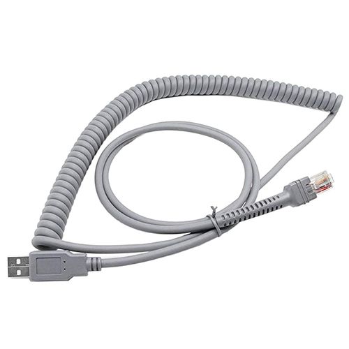 KALANKA-Symbol LS2208 USB Cable, USB A to RJ45 Spiral Extension Cable, Motorola Symbol Barcode Scanner LS2208ap LS1203 LS4208 LS4278 DS6707 DS6708 USB Cable, (10ft, 3M)