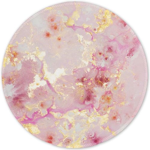 KALANKA-Tapis de Souris avec Bord Cousu, Tapis de Souris de qualit suprieure, textur, impermable, Base en Caoutchouc antidrapant, Accessoires de Bureau,Abstrait Or Rose