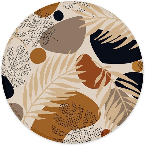 KALANKA-Tapis de Souris avec Bord Cousu, Tapis de Souris de qualit suprieure, textur, impermable, Base en Caoutchouc antidrapant, Accessoires de Bureau,Feuilles abstraites Modernes