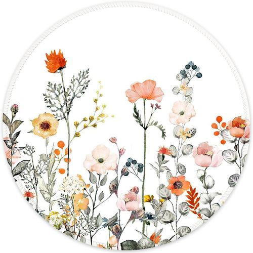 KALANKA-Tapis de Souris avec Bord Cousu, Tapis de Souris de qualit suprieure, textur, impermable, Base en Caoutchouc antidrapant, Accessoires de Bureau,Fleurs Sauvages