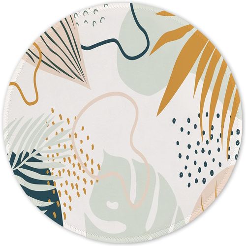 KALANKA-Tapis de Souris avec Bord Cousu, Tapis de Souris de qualit suprieure, textur, impermable, Base en Caoutchouc antidrapant, pour Souris Gaming Filaire ou sans Fil, Plantes Tropicales