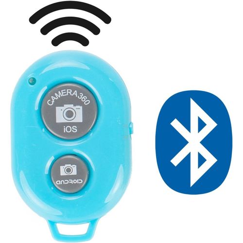 Kalanka-Tlcommande Sans Fil Avec Activation De La Camra Utilise Avec Monopode Selfie Stick Compatible Avec Tous Les Appareils Ios, Android Et Tablettes Pour Apple Iphone Samsung Camera, Bleu