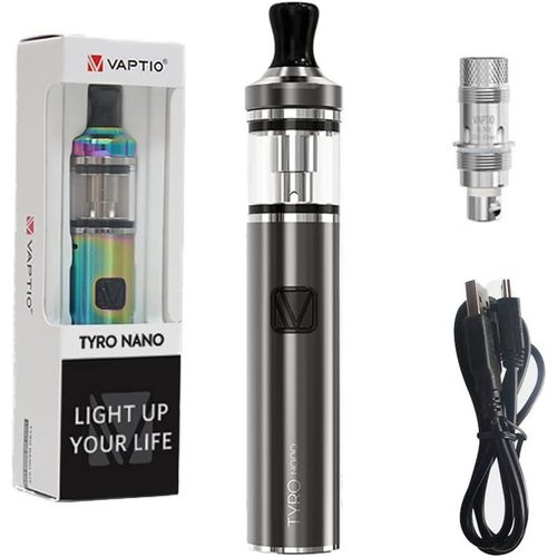 Kalanka : Kalanka-Tyro Nano Kit Cigarette lectronique 900mah 30w Tout-En-Un E-Cigarette Avec Bobine Cosmo De 1,6ohm(C1),Sans Liquide Sans Nicotine (Gris)