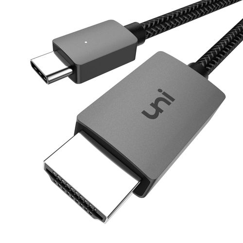 KALANKA-USB C to HDMI Cable 15ft 4K@30Hz, USB Type C to HDMI Cable [Thunderbolt 3] for Home Office, Compatible for MacBook Pro, iPad Air 4, iPad Pro, iMac, Galaxy S21, Surface Book 2, XPS