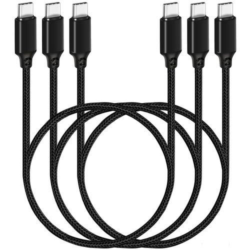 KALANKA-usb c to usb c cable 60cm pack of 3, usb c cable 240w short cable pd usb 2.0 fast charging cable compatible with galaxy s23 / s22 / s21 / s20 + / s10 / z flip