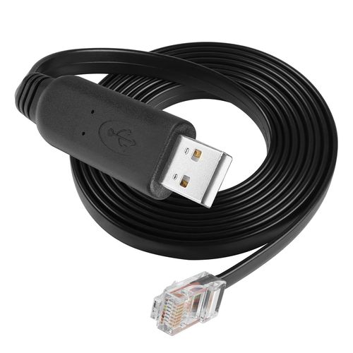 KALANKA-USB Console Cable 1.8M USB 2.0 to RJ45 Male Flat Serial Cable Compatible with Cisco Router Switch Mac OS Windows Linux System