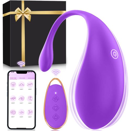 Kalanka-Vibromasseurs Feminin Oeuf Vibrant Femme  Distance Vibromasseur, Femme Clitoridien Puissant Sex ToyS Femme Couple Plaisir Gode Vibro-Masseur Vibro Avec Telecommande Silencieux 9 Modes(Viole