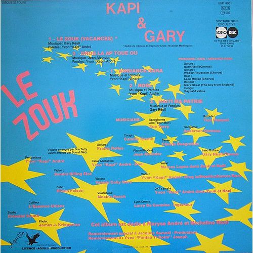 Kapi & Gary - Exodus Le Zouk - A1 Le Zouk (Vacances) A2 Drog La Ap Toue Ou B1 Ambiance Rara B2 Noel B3 Haiti Ma Patrie - Kapi & Gary