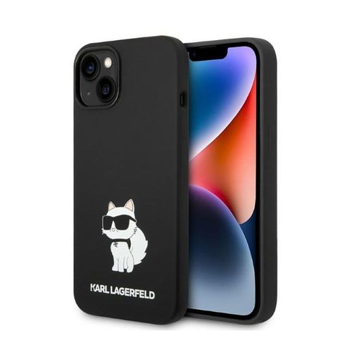 Karl Lagerfeld Coque Silicone Liquide Choupette Iphone 14 Plus Noir