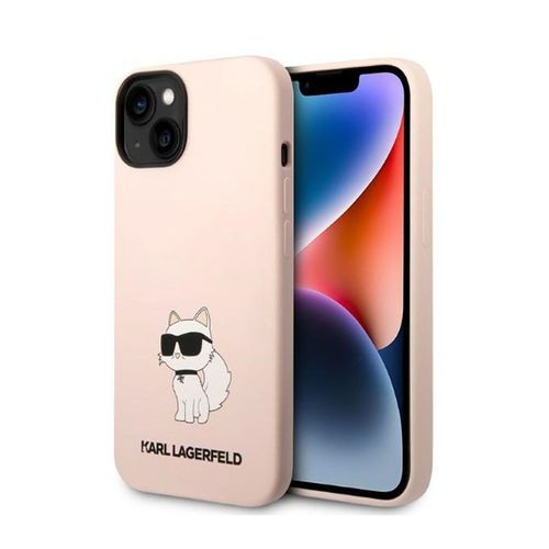 Karl Lagerfeld Coque Silicone Liquide Choupette Iphone 14 Plus Rose