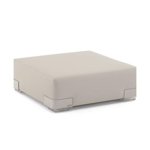 Kartell Pouf Plastics Duo Tech Fabric (Gris - Faux Cuir)