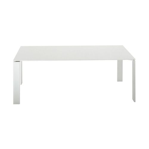Kartell Table Four Soft Touch 190x79xh72 Cm (Plateau Blanc - Pieds Blanc - Plateau En Lamin Soft Touch Anti-Rayures Et Pieds En Acier Verni)