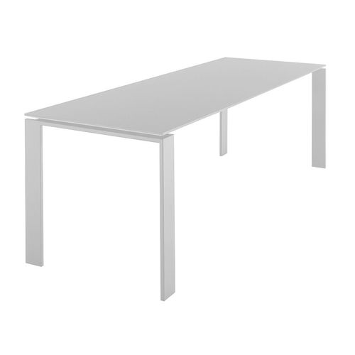 Kartell Table Four Soft Touch 223x79xh72 Cm (Plateau Blanc - Pieds Blanc - Plateau En Lamin Soft Touch Anti-Rayures Et Pieds En Acier Verni)