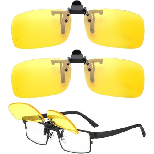 Kathlelxh-Lot De 2 Paires De Lunettes De Soleil Polarises  Clipser, Lunettes De Soleil  Rabat, Lunettes De Conduite De Nuit, Anti-Reflets  Clipser, Verre Bloquant La Lumire, Pour Condui[H833]