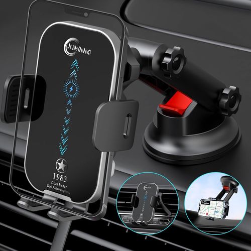 Kathlelxh-Support De Tlphone Portable Pour Voiture 15 W Avec Fonction De Charge Serrage Automatique Et Alignement De La Bobine Support De Tlphone Portable Pour Voiture Chargeur Inductif [H1706]