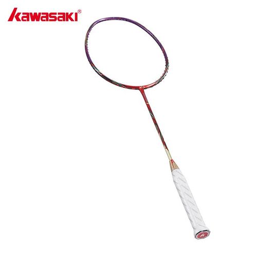 Kawasaki-Raquette De Badminton Master 7 Advanced,3 toiles,Club De Comptition,Entirement En Carbone,Tir Unique - Type Gold Red-With String #A
