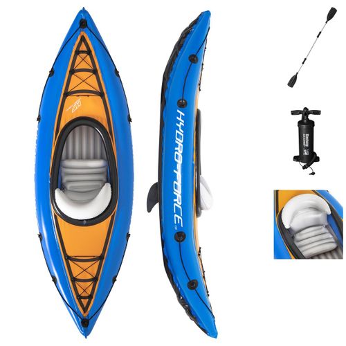 Kayak Gonflable 1 Place Bestway Champion Cove 275x81x45 Cm - Poids Max 100 Kg - Pack Complet: Pagaie + Pompe Inclus