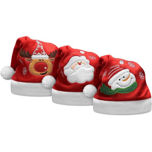 Chapeau De Père Noël Long En Velours Pour Déguisement D'hiver Chaud