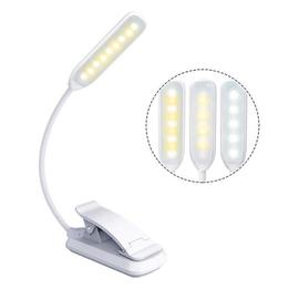 Gritin Lampe de Lecture Rechargeable, 9 LED Liseuse Lampe Clip