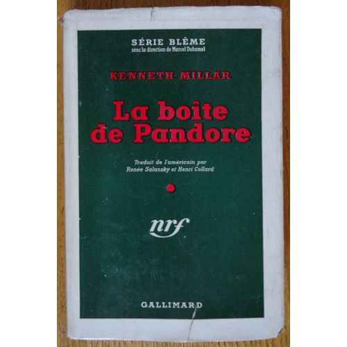 Kenneth Millar La Boite De Pandore Srie Bleme Avec Jaquette   