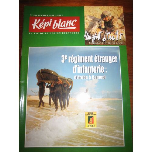 Kepi Blanc  N 586 : 3 Rgiment tranger D'infanterie : D'aruba  Camopi